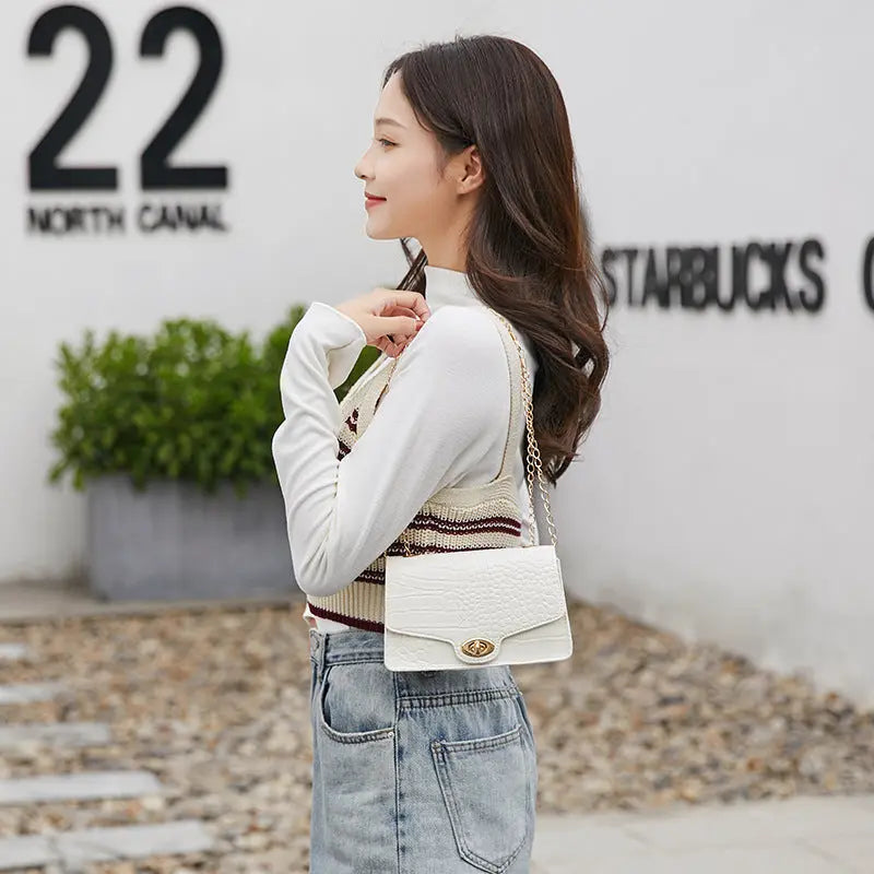 Women's Casual Fashion Stone Pattern Shoulder Bag - Glam WOW