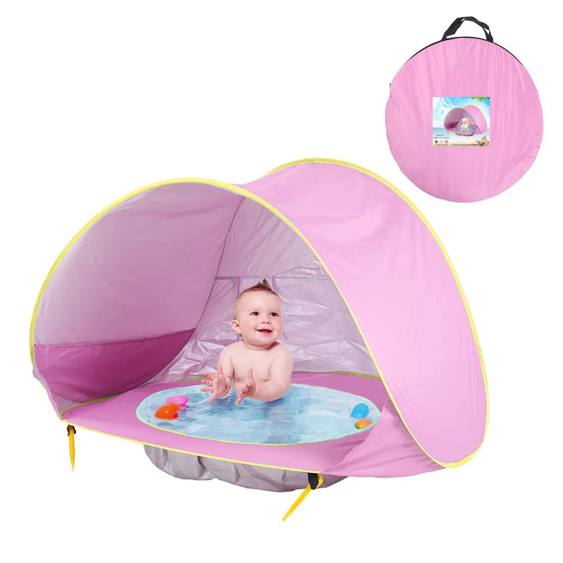 Baby Beach Tent Kids Outdoor Camping Easy Fold Up Waterproof  Up Sun Awning Tent UV-protecting - Glam WOW