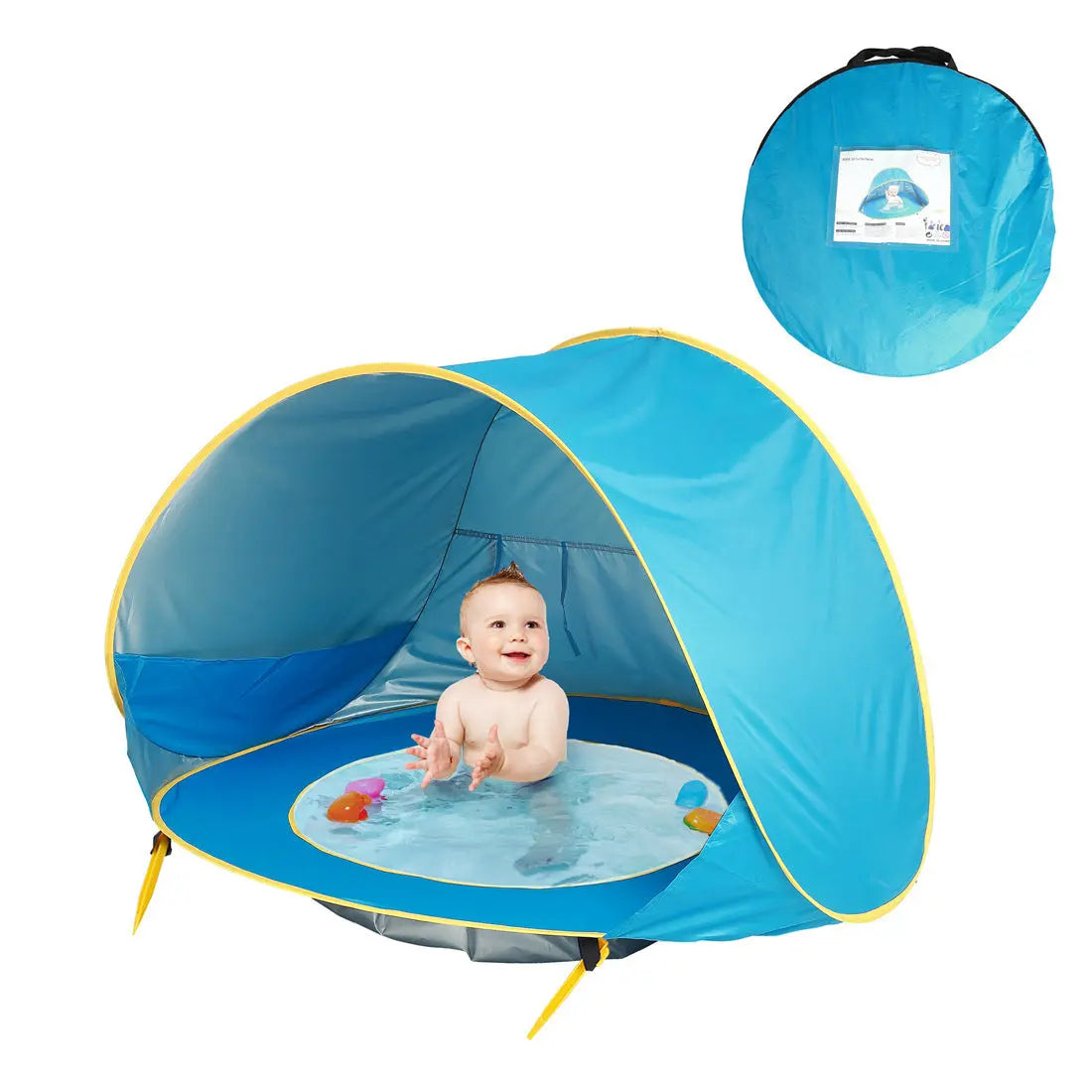 Baby Beach Tent Kids Outdoor Camping Easy Fold Up Waterproof  Up Sun Awning Tent UV-protecting - Glam WOW