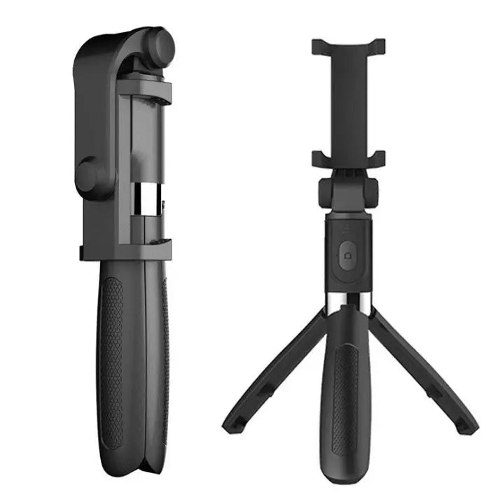 Compatible with Apple, Tripod Selfie Stick Mobile Universal Live Triangle Bracket One Bluetooth Selfie Artifact - Glam WOW