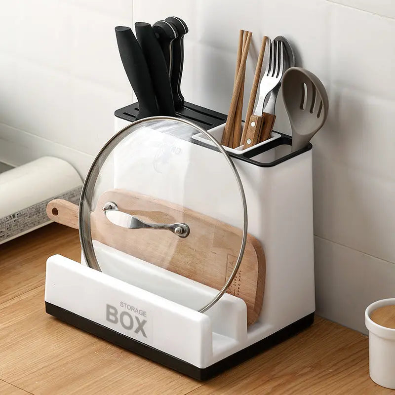 Tableware Storage Holders Kitchen Knife Plastic Storages Racks For Kitchen Convenience Cabinet Kitchen Gadgets - Glam WOW