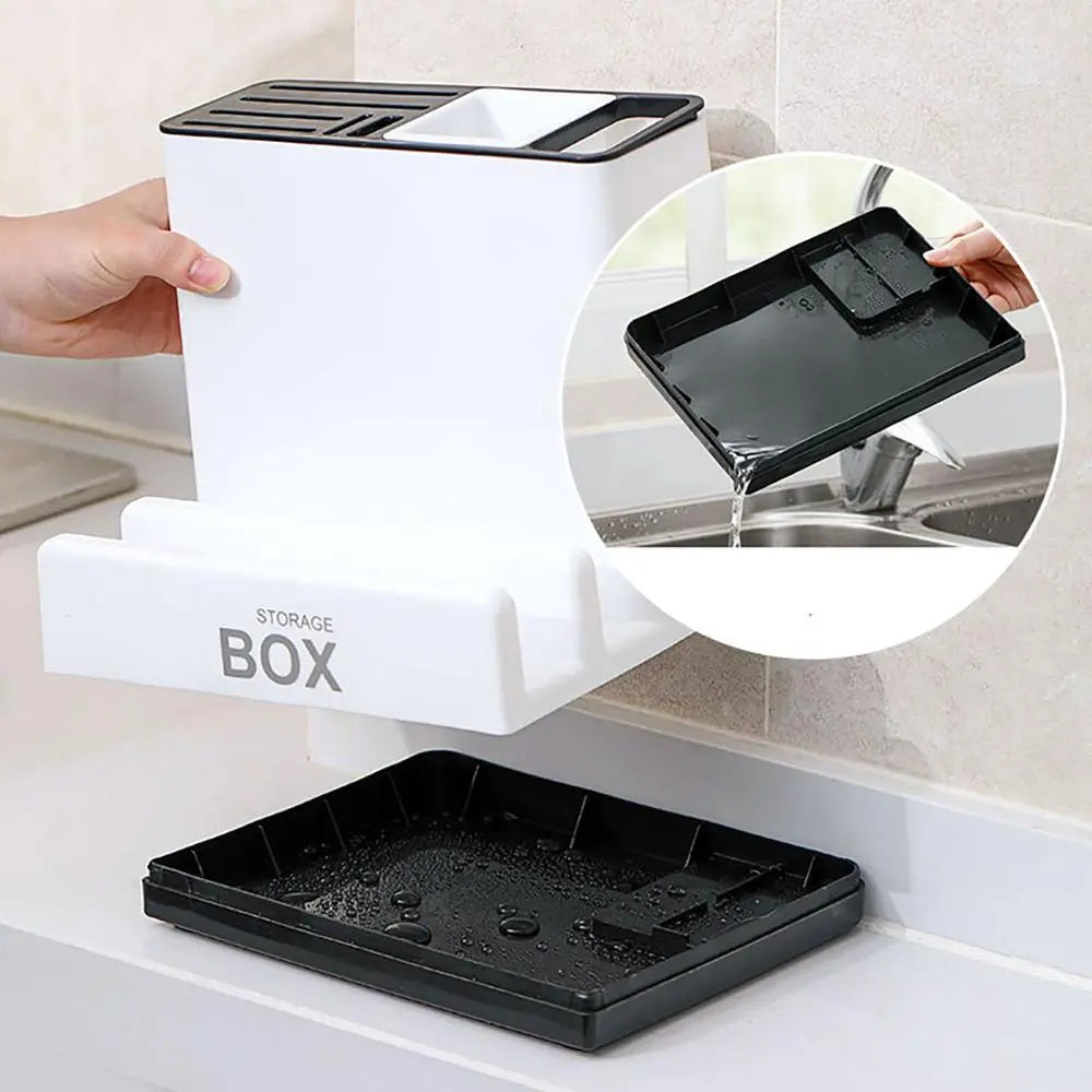 Tableware Storage Holders Kitchen Knife Plastic Storages Racks For Kitchen Convenience Cabinet Kitchen Gadgets - Glam WOW
