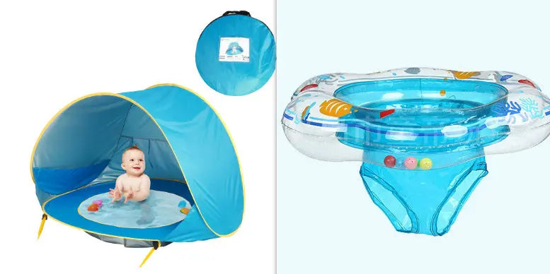 Baby Beach Tent Kids Outdoor Camping Easy Fold Up Waterproof  Up Sun Awning Tent UV-protecting - Glam WOW
