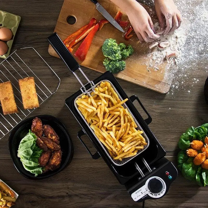 Household 3L French Fries Electromechanical Fryer - Glam WOW
