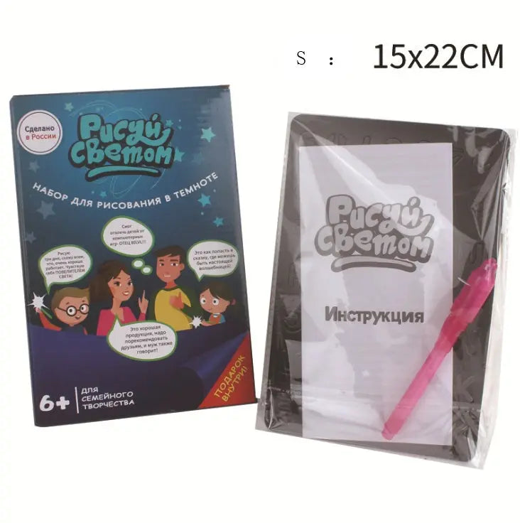 Educational Toy Drawing Pad 3D Magic 8 Light Effects Puzzle Board Sketchpad - Glam WOW