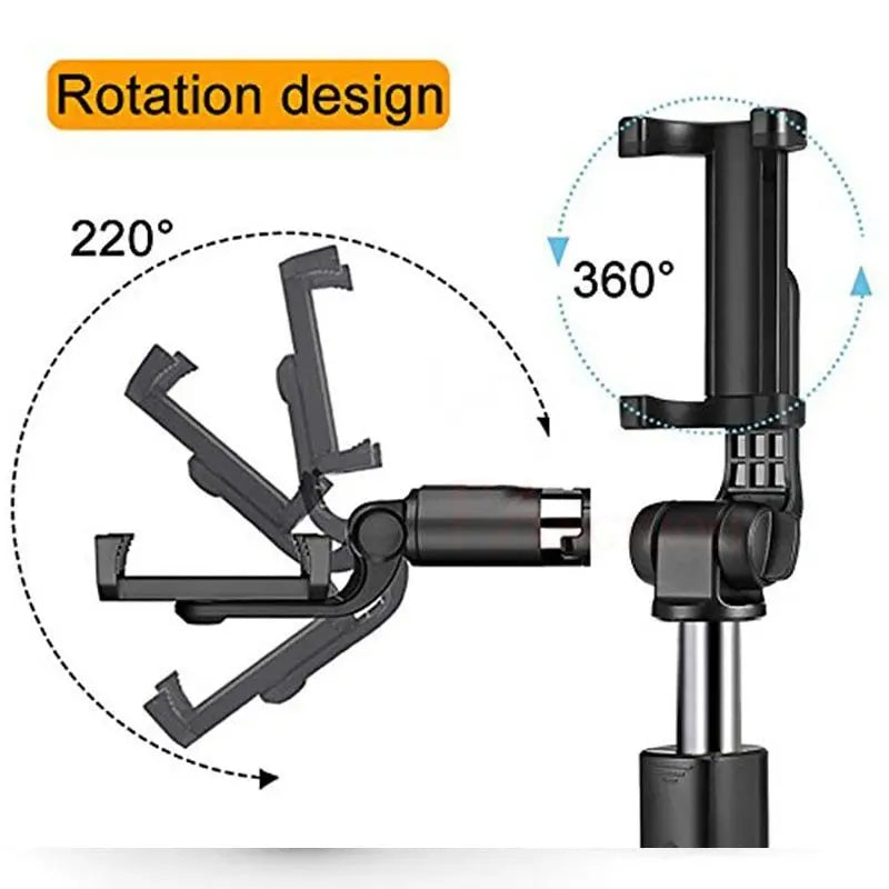 Compatible with Apple, Tripod Selfie Stick Mobile Universal Live Triangle Bracket One Bluetooth Selfie Artifact - Glam WOW