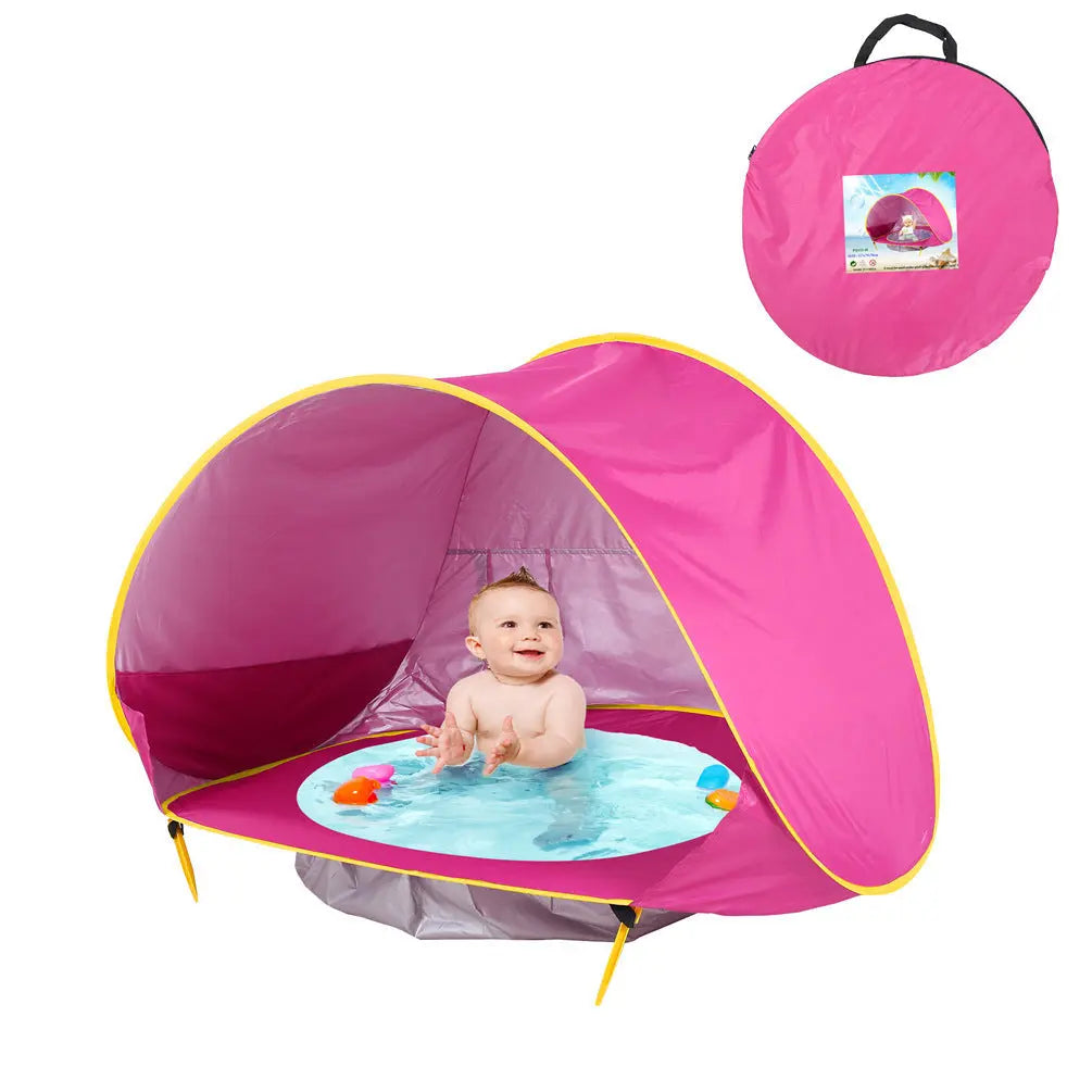 Baby Beach Tent Kids Outdoor Camping Easy Fold Up Waterproof  Up Sun Awning Tent UV-protecting - Glam WOW