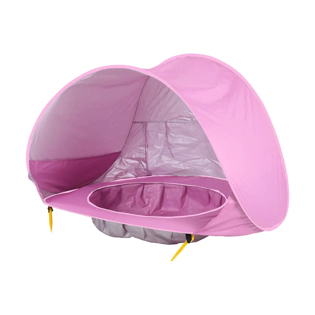 Baby Beach Tent Kids Outdoor Camping Easy Fold Up Waterproof  Up Sun Awning Tent UV-protecting - Glam WOW