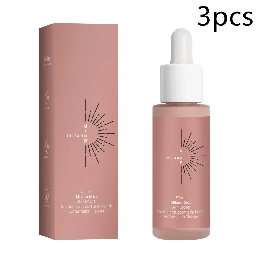 Tanning Face Serum Face Body Tanning Bed Outdoor Fine Line Repair Skin Serum Dark Bronzer Self Tanning Serum Drops - Glam WOW
