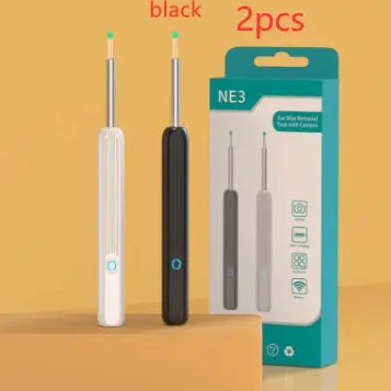 NE3 Ear Cleaner Otoscope Ear Wax Removal Tool With Camera LED Light Wireless Ear Endoscope Ear Cleaning Kit For I-phone - Glam WOW