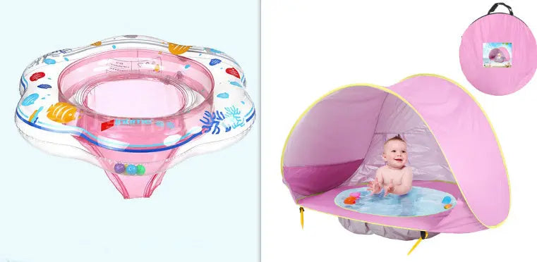 Baby Beach Tent Kids Outdoor Camping Easy Fold Up Waterproof  Up Sun Awning Tent UV-protecting - Glam WOW
