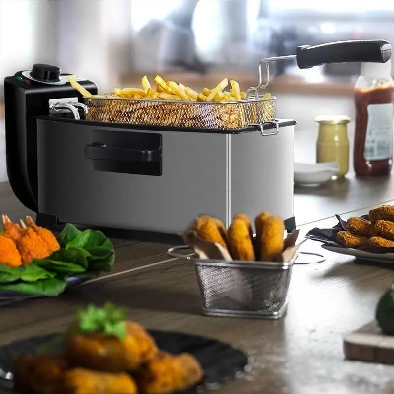 Household 3L French Fries Electromechanical Fryer - Glam WOW